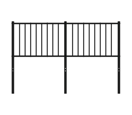 vidaXL T&ecirc;te de lit m&eacute;tal noir 140 cm