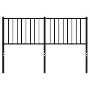 vidaXL T&ecirc;te de lit m&eacute;tal noir 140 cm