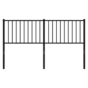 vidaXL Huvudgavel metall svart 150 cm
