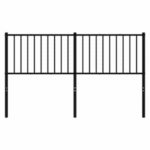 Kovové náhradní čelo postele černé 160 cm - obrázek 3