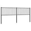 vidaXL metallist vahetatav voodipeats, must, 200 cm