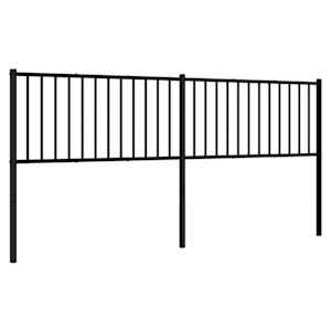 Kovové náhradní čelo postele černé 200 cm - obrázek 5