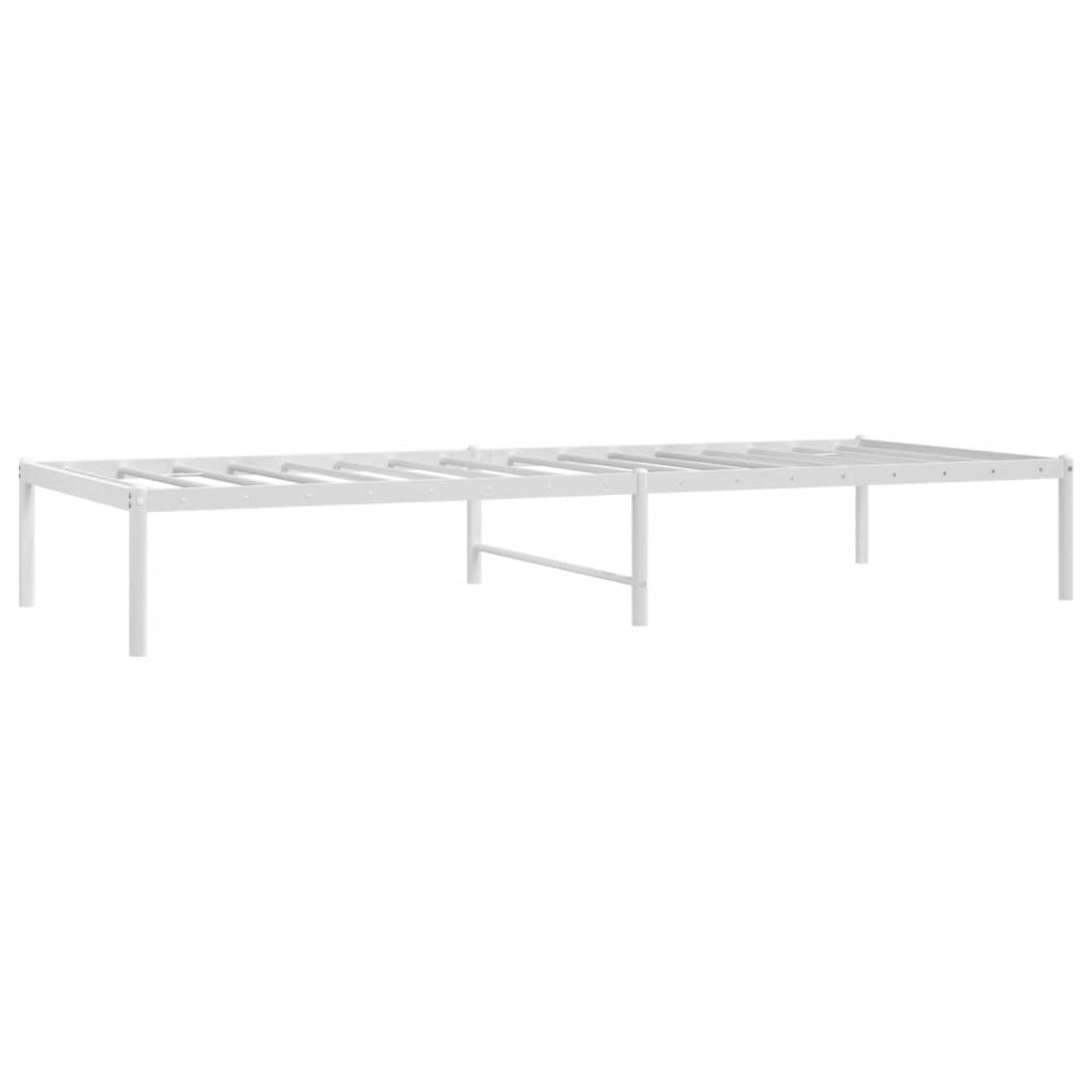 vidaXL Metal Bed Frame without Mattress White 80x200cm