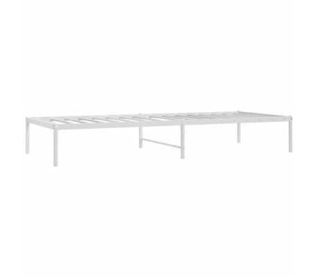 vidaXL Sängram metall vit 80x200 cm