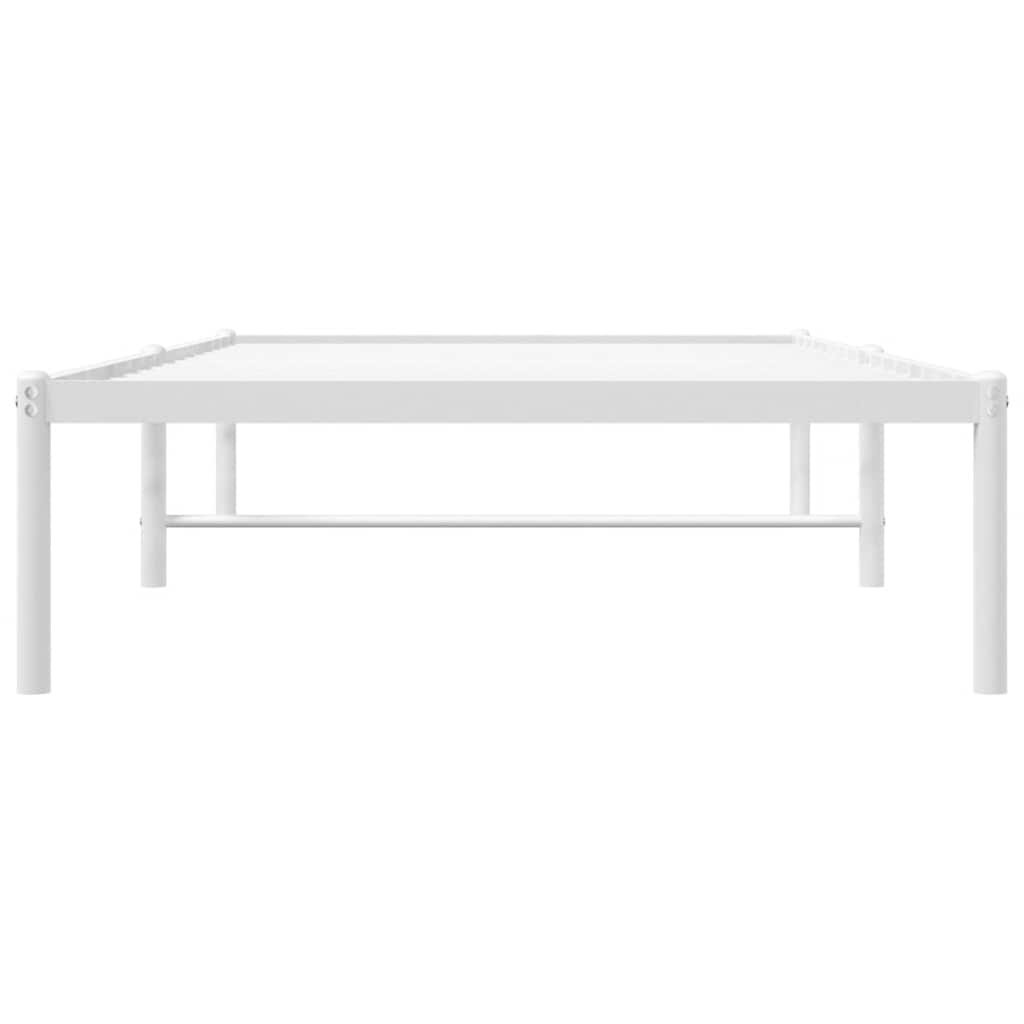 vidaXL Bedframe metaal wit 90x190 cm, foto 4