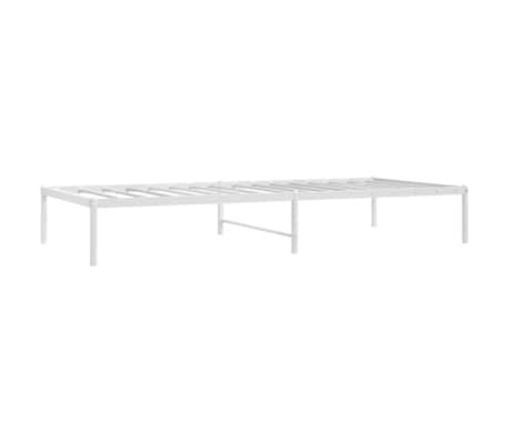 vidaXL Metal Bed Frame without Mattress White 90x200cm