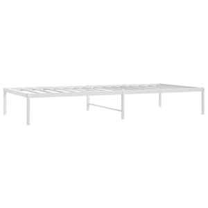 vidaXL Metal Bed Frame without Mattress White 90x200cm