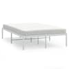 vidaXL metallist voodiraam, valge, 135x190 cm