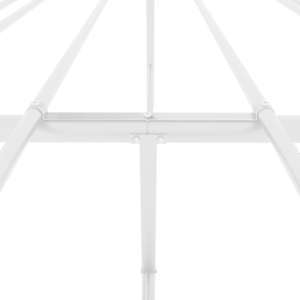 Kovový rám postele bílý 140 x 200 cm - obrázek 7