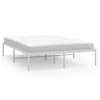 vidaXL metallist voodiraam, valge, 150x200 cm