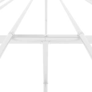 Kovový rám postele bílý 160 x 200 cm - obrázek 7