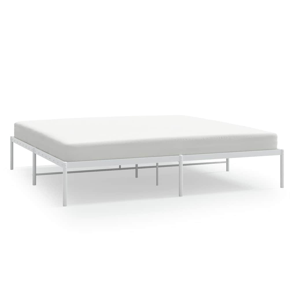 vidaXL Bedframe metaal wit 183x213 cm, foto 3