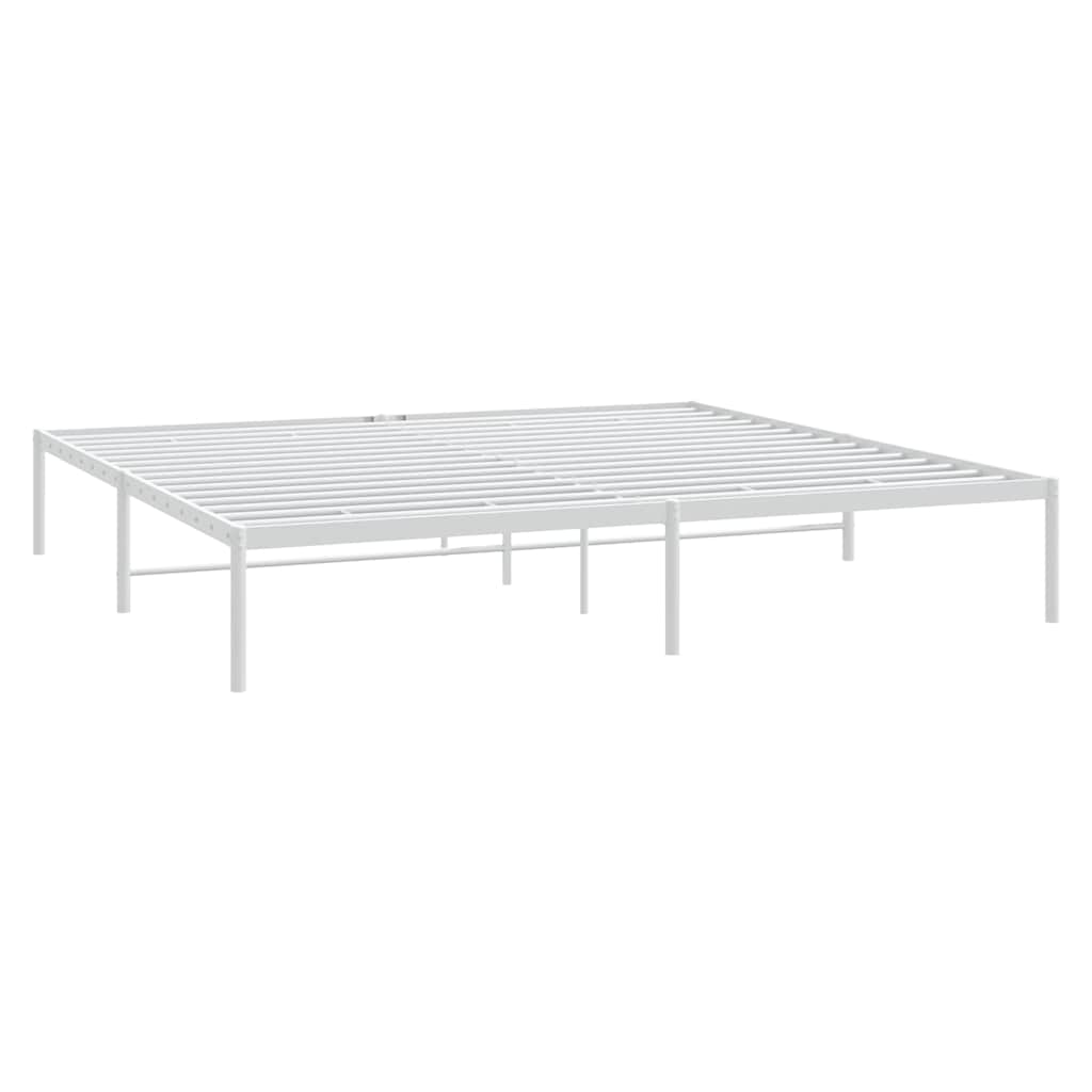 vidaXL Bedframe metaal wit 183x213 cm, foto 4