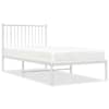 vidaXL metallist voodiraam peatsiga, valge, 90 x 190 cm