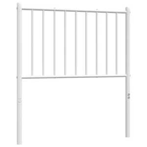 Kovové náhradní čelo postele bílé 75 cm - obrázek 4