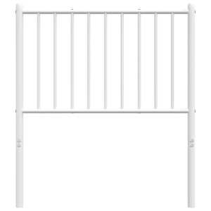 Kovové náhradní čelo postele bílé 75 cm - obrázek 5