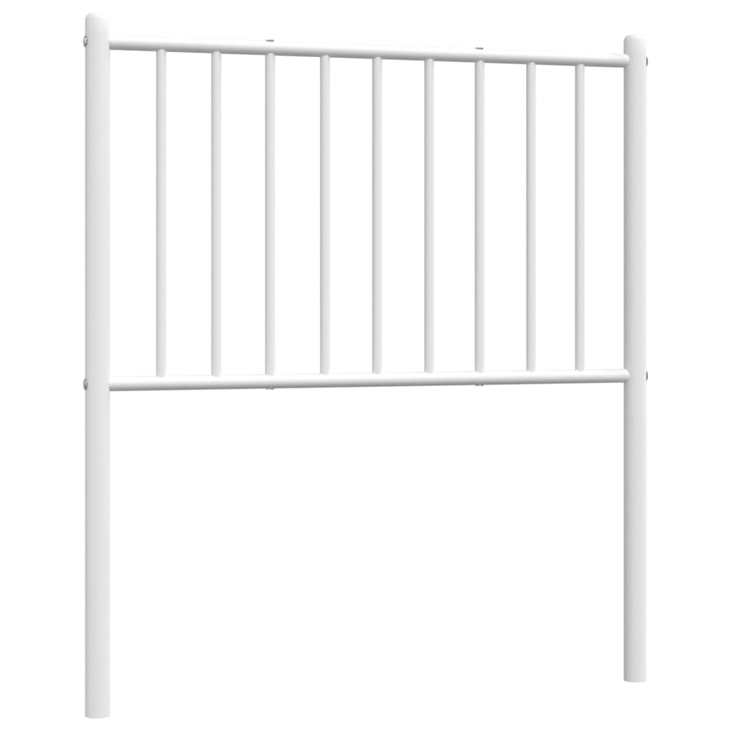 Tăblie de pat metalică, alb, 80 cm