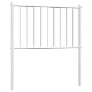 Kovové náhradní čelo postele bílé 80 cm - obrázek 2