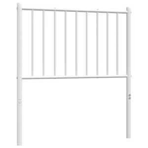 Kovové náhradní čelo postele bílé 80 cm - obrázek 4