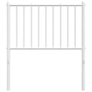 Kovové náhradní čelo postele bílé 80 cm - obrázek 5