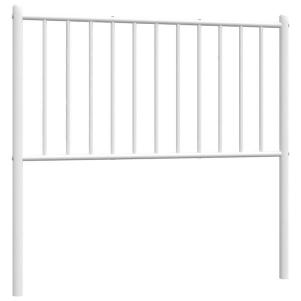 vidaXL metallist vahetatav voodipeats, valge, 90 cm