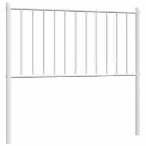 Kovové náhradní čelo postele bílé 90 cm - obrázek 2