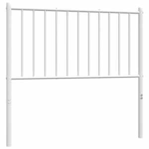 Kovové náhradní čelo postele bílé 90 cm - obrázek 3
