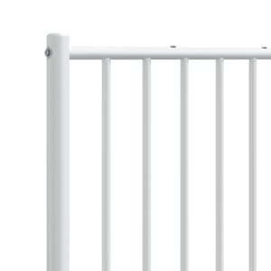 Kovové náhradní čelo postele bílé 120 cm - obrázek 6