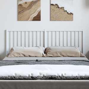 vidaXL T&ecirc;te de lit de remplacement m&eacute;tal blanc 135 cm