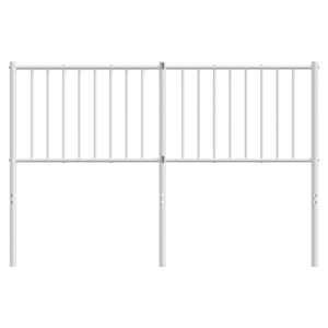 vidaXL Sengegavl i metall hvit 140 cm