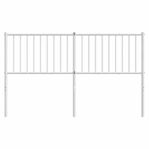 Kovové náhradní čelo postele bílé 160 cm - obrázek 3