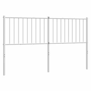Kovové náhradní čelo postele bílé 160 cm - obrázek 5