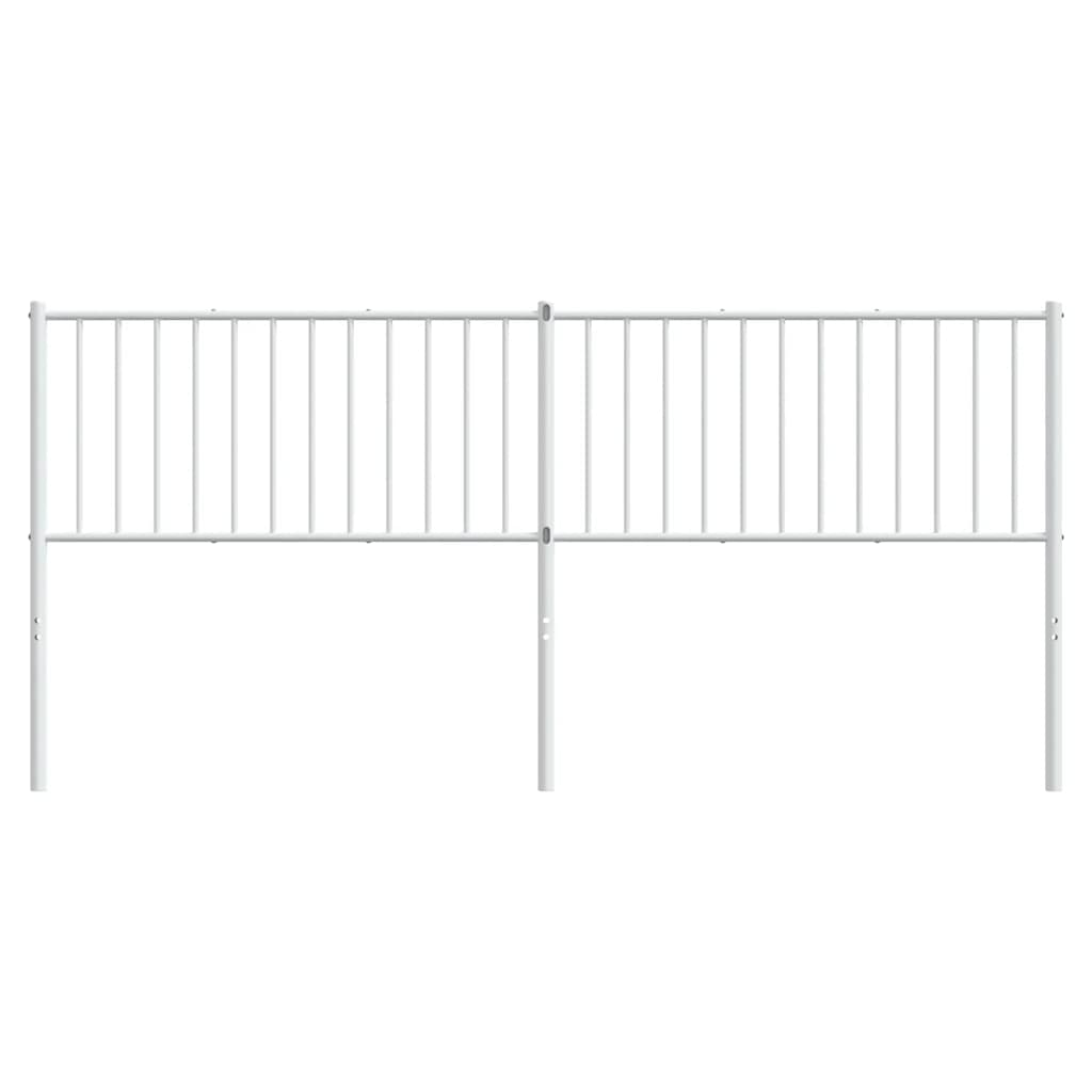 vidaXL Vervangend hoofdbord metaal wit 193 cm, foto 4