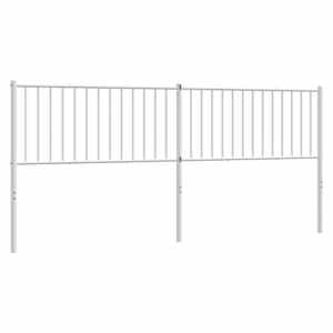 Kovové náhradní čelo postele bílé 200 cm - obrázek 2