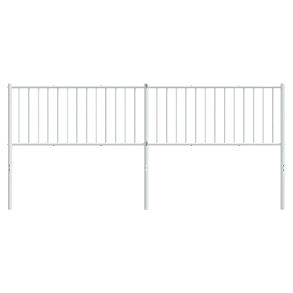 vidaXL Hoofdbord metaal wit 200 cm afbeelding