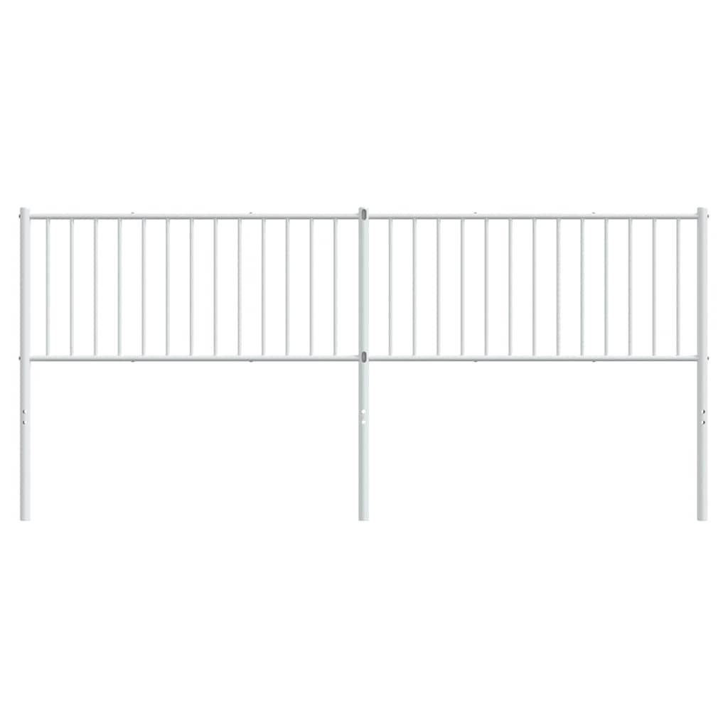 vidaXL Vervangend hoofdbord metaal wit 200 cm, foto 2