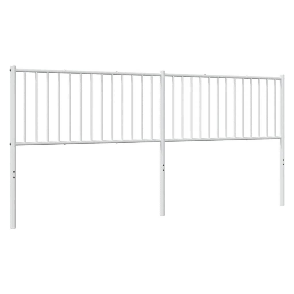 vidaXL Vervangend hoofdbord metaal wit 200 cm, foto 4