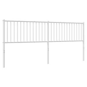 Kovové náhradní čelo postele bílé 200 cm - obrázek 5