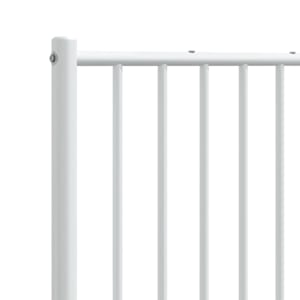 Kovové náhradní čelo postele bílé 200 cm - obrázek 6