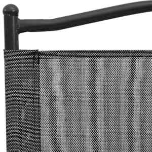 Skládací zahradní židle 2 ks šedá melanž ocel a textilen - obrázek 10