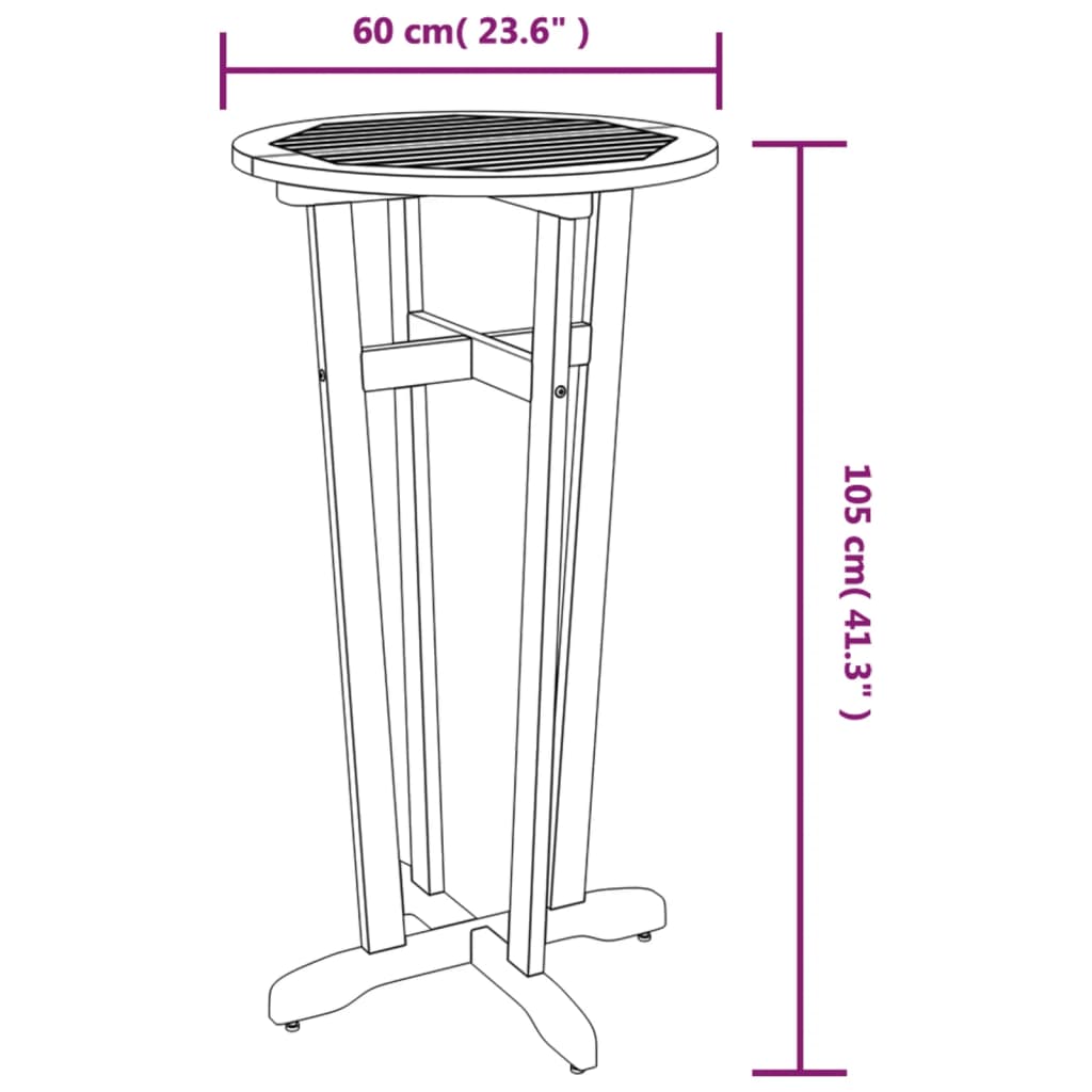 Set mobilier de grădină, 5 piese, lemn masiv de acacia