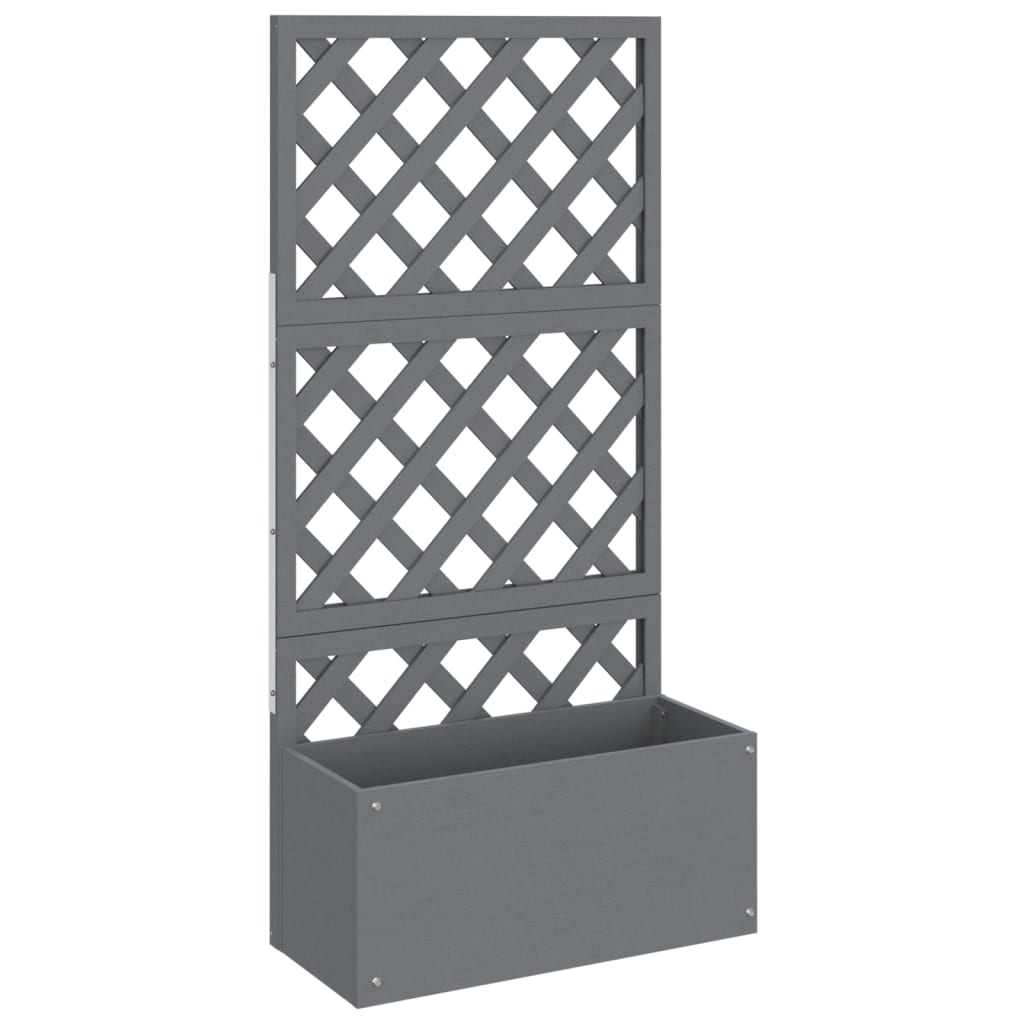 vidaXL Jardiniere cu spalier, 2 buc., gri, 65x33x135 cm, WPC