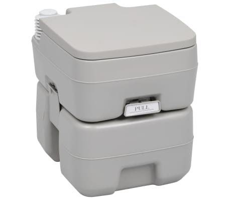 vidaXL Portable Camping Toilet and Handwash Stand Set with Water Tank