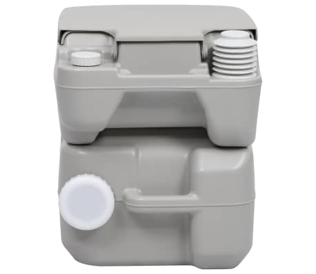 GYMAX Inodoro Portátil Para Camping - Depósito 20L, Tanque De Agua 10L, Válvula Hermética, Carga 200 Kg