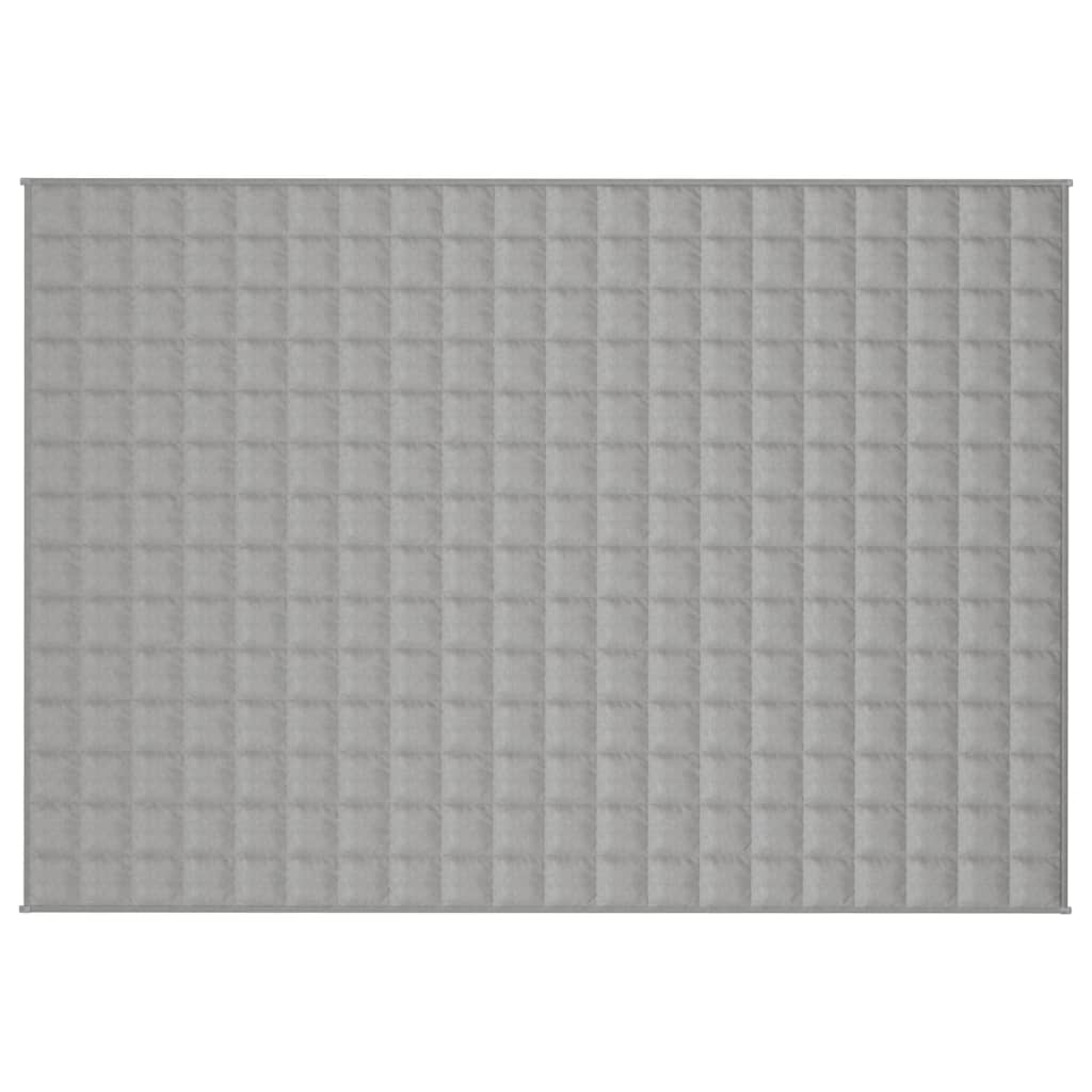 vidaXL Verzwaringsdeken 135x200 cm 6 kg stof grijs afbeelding