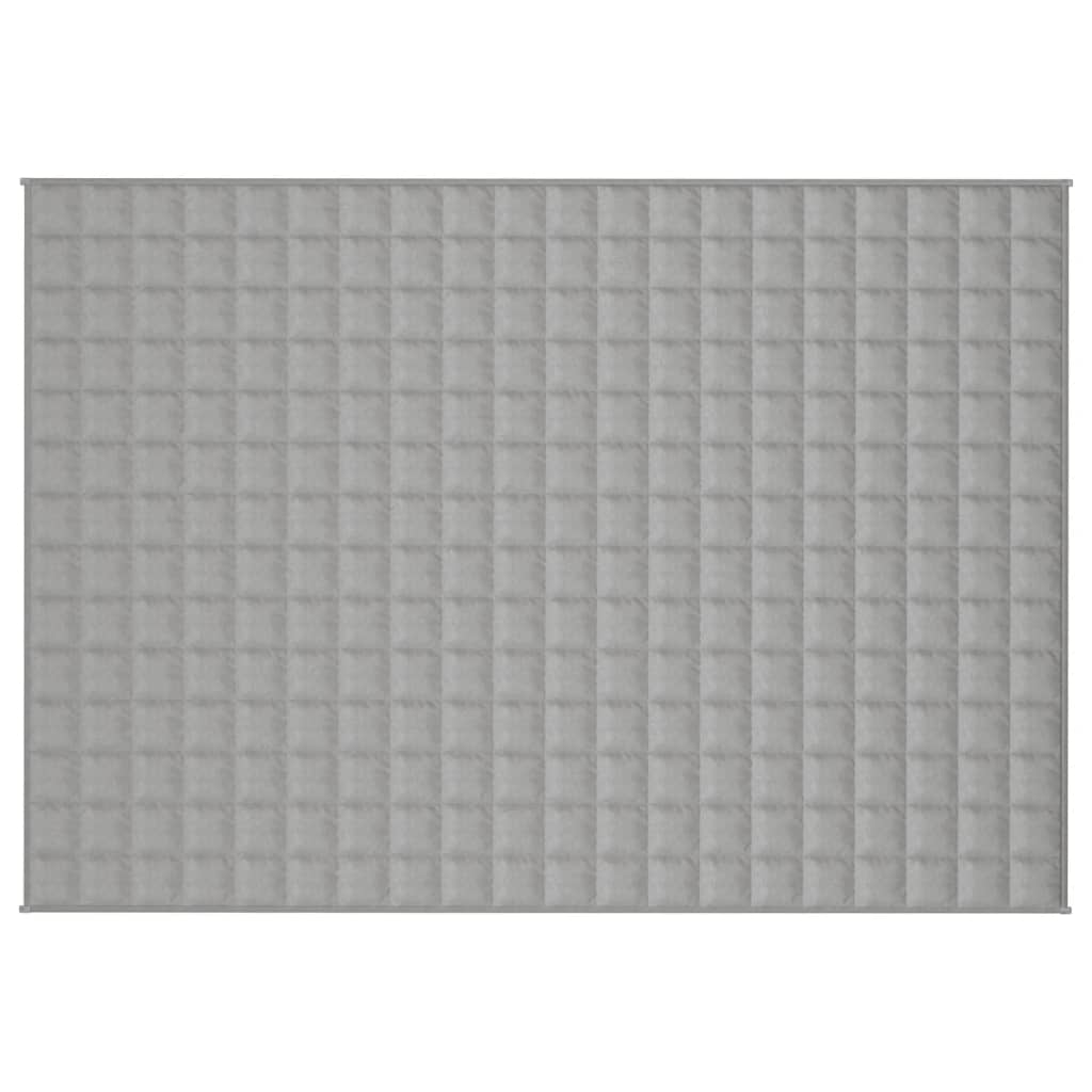 vidaXL Verzwaringsdeken 137x200 cm 6 kg stof grijs afbeelding