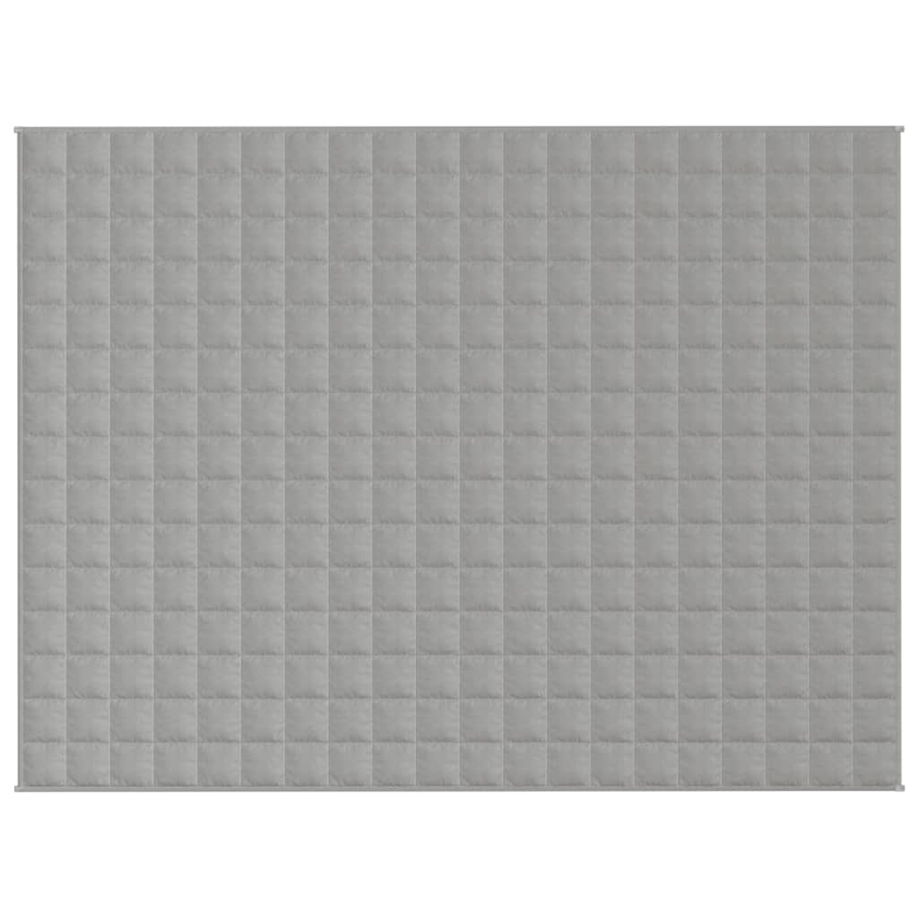vidaXL Verzwaringsdeken 152x203 cm 11 kg stof grijs afbeelding