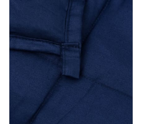 vidaXL Verzwaringsdeken 220x260 cm 15 kg stof blauw