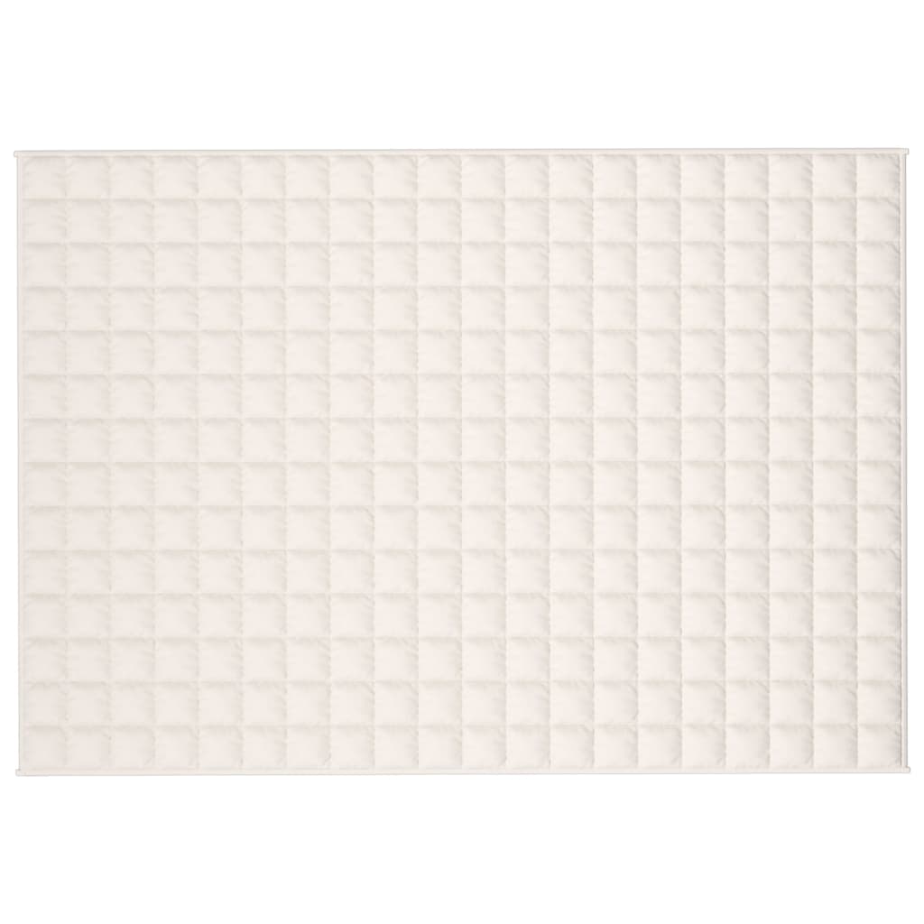 vidaXL Verzwaringsdeken 135x200 cm 10 kg stof lichtcrèmekleurig afbeelding