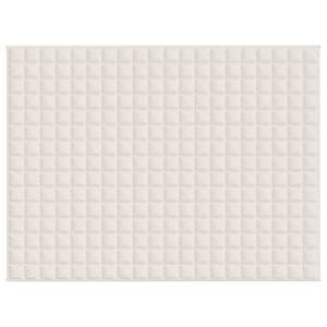 Zátěžová deka světle krémová 152 x 203 cm 11 kg textil - obrázek 3